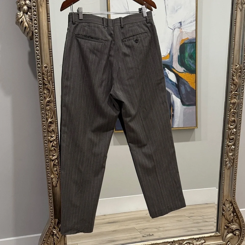 Banana Republic Gray Striped Dress Pants
